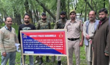 जम्मू-कश्मीर पुलिस ने बारामूला जिले में आतंकवादियों के पाकिस्तान स्थित सात हैंडलरों की संपत्तियां कुर्क कीं