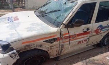 दिल्ली पुलिस के वाहन ने व्यक्ति को मारी टक्कर, मौत