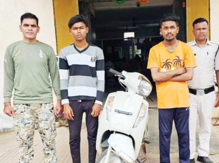 शराब पीने को नहीं थे पैसे तो चुरा ली दुपहिया,  2 गिरफ्तार