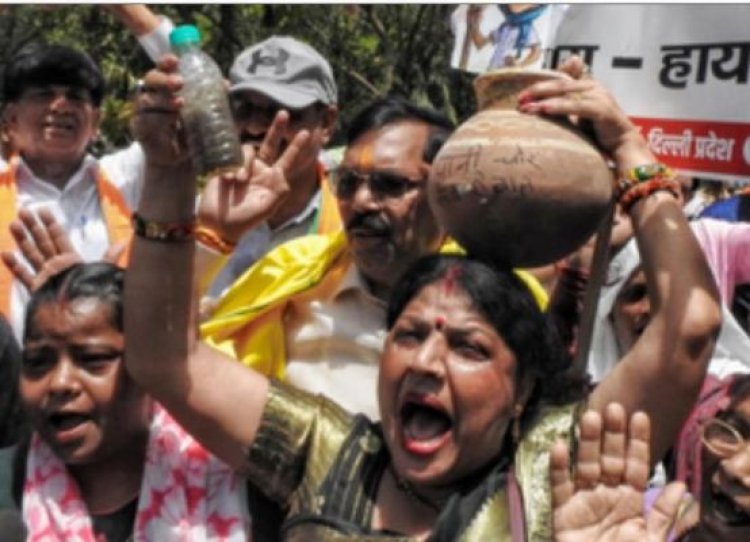 दिल्ली में पानी की भीषण किल्लत, केजरीवाल कर रहे नौटंकी : भाजपा