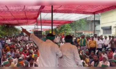 नोएडा प्राधिकरण के खिलाफ बीकेयू का 'हल्ला बोल', पुलिस बल तैनात