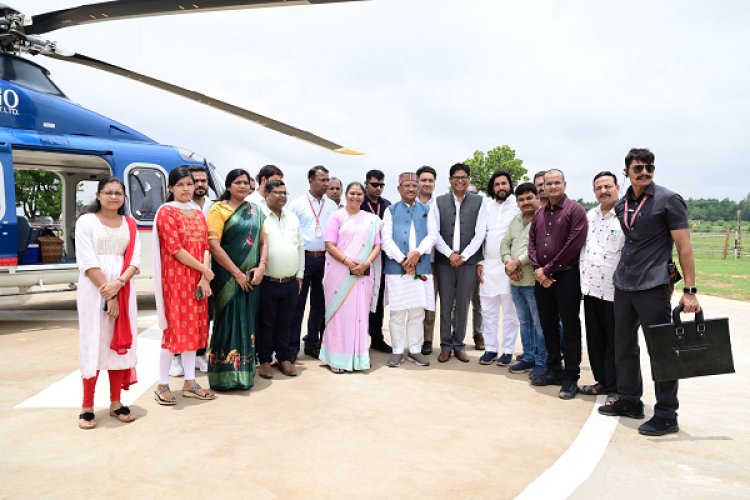 ब्रेकिंग  मुख्यमंत्री श्री विष्णु देव साय जी पहुंचे बगिया हेलीपेड