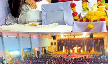 श्री शिवमहापुराण कथा समापम अवसर‌ पर पं० मिश्रा ने संस्कार धानी वासियों के प्रति कहे आशीर्वचन