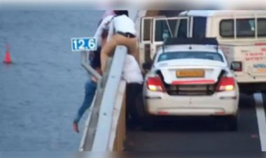 अटल सेतु पर आत्महत्या कर रही थी महिला, पुलिसकर्मियों ने मौके पर पहुंच बचाई जान