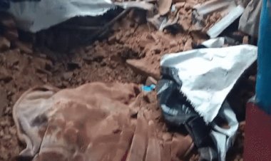 मकान की दीवार गिरी, दंपती की मौत:दूसरे कमरे में सोए 3 बच्चे बाल-बाल बचे; भाई बोला-मलबे से सिर्फ चीखें सुनाई दे रही थीं