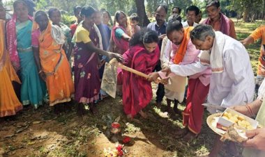 कोण्डागांव विधायक ने किया सामुदायिक भवन और बाउंड्रीवॉल का भूमिपूजन