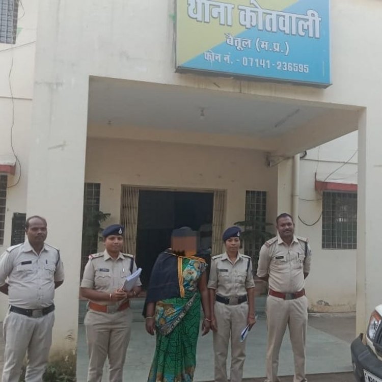 बैतूल में देवर की हत्या करवाने वाली भाभी गिरफ्तार:2 हजार रुपए सुपारी देकर करवाया मर्डर, बाद में जलवा दिया था शव