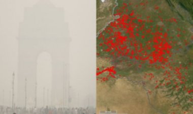 दिल्ली में प्रदूषण के खतरनाक स्तर के बीच नासा की तस्वीरों में पंजाब-हरियाणा में व्यापक आग की चपेट में कई इलाके