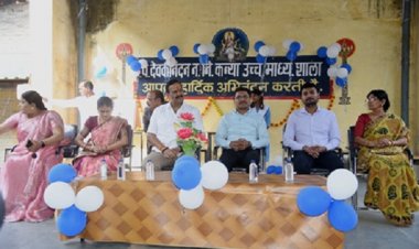 बाल दिवस पर पंडित देवकी नंदन दीक्षित स्कूल में न्योता भोज का आयोजन