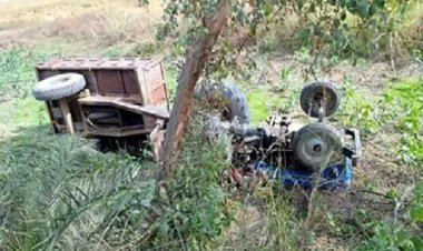 तेज रफ्तार ट्रैक्टर के पलटने से ड्राइवर की मौत