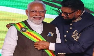 PM को गयाना के सर्वोच्च राष्ट्रीय पुरस्कार, ‘द ऑर्डर ऑफ एक्सीलेंस’ से सम्मानित