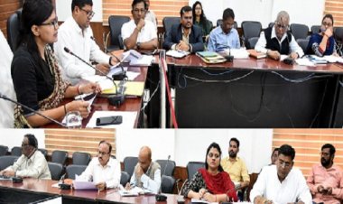 कलेक्टर ने शहरी क्षेत्रों में संचालित वायु प्रदूषण नियंत्रण एवं प्रबंधन कार्यों की समीक्षा की