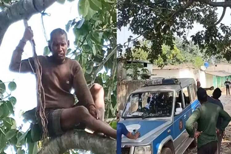 आत्महत्या करने पेड़ पर चढ़ गया बुजुर्ग, 112 की टीम ने उतारा...