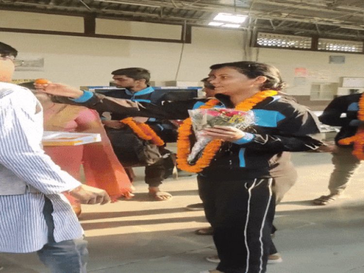 रीवा के प्रतिभागियों ने नेशनल कूडो चैम्पियनशिप में जीते मैडल:वापसी पर हुआ जोरदार स्वागत; 27 राज्यों के खिलाड़यों ने लिया था भाग