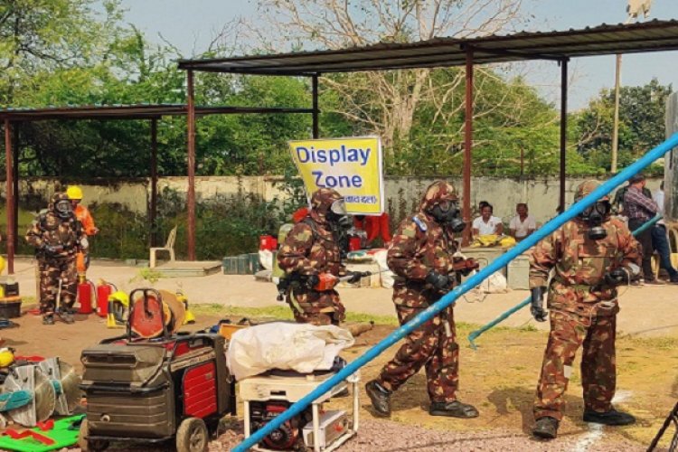 जिला चिकित्सालय में एनडीआरएफ की मॉक ड्रिल