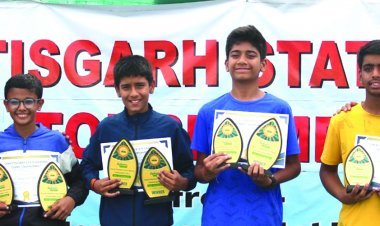 तीन दिवसीय लॉन टेनिस स्पर्धा में दिखी उत्साहपूर्ण भागीदारी