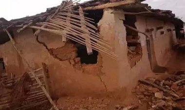 हाथी ने 5 घरों को तोड़ा, बस्ती में हड़कंप