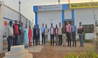 राज्य के सबसे बडे़ सौर पॉवर प्लाट का निरीक्षण करने पहुंची राष्ट्रीय एक्सपर्ट टीम