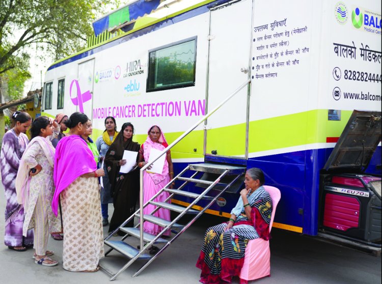 समुदायों में कैंसर संबंधित रोग पहचान की बालको अस्पताल ने दी जागरूकता