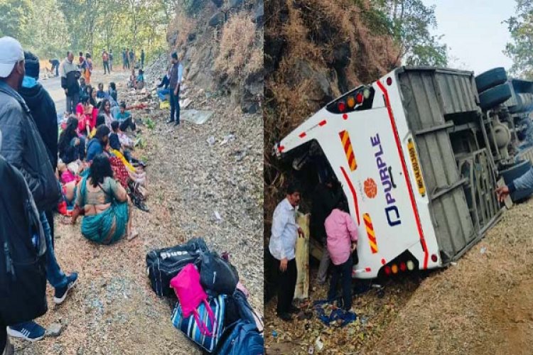 40 यात्रियों से भरी बस पलटने से 5 की मौत, यह है हादसे का कारण