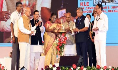 राष्ट्रपति ने केएलई कैंसर अस्पताल का किया उद्घाटन