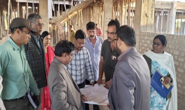 कमिश्नर कावरे ने किया निर्माणाधीन संभागायुक्त कार्यालय का निरीक्षण