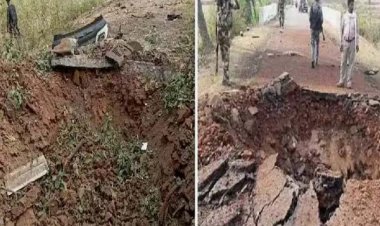 बीजापुर में नक्सलियों ने जवानों से भरी गाड़ी को उड़ाया, 9 जवानों की मौत, मुठभेड़ जारी
