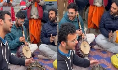 पीएम मोदी के भतीजे ने दोस्तों के साथ महाकुंभ में गाया भजन