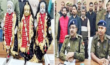 मंदिर से मूर्तियां चुराने वाला पुजारी गिरफ्तार, सपा नेता समेत 4 लोग अरेस्ट