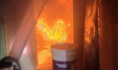 तिरंगा चौक के पास मकान में लगी आग, फायर ब्रिगेड ने तत्परता से बुझााया आग