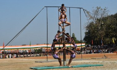 अबूझमाड़ के बच्चों मलखंब विधा के हैरतअंगेज प्रदर्शन से लोग हुए मंत्रमुग्ध