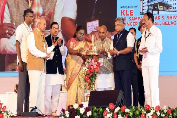 राष्ट्रपति ने केएलई कैंसर अस्पताल का किया उद्घाटन