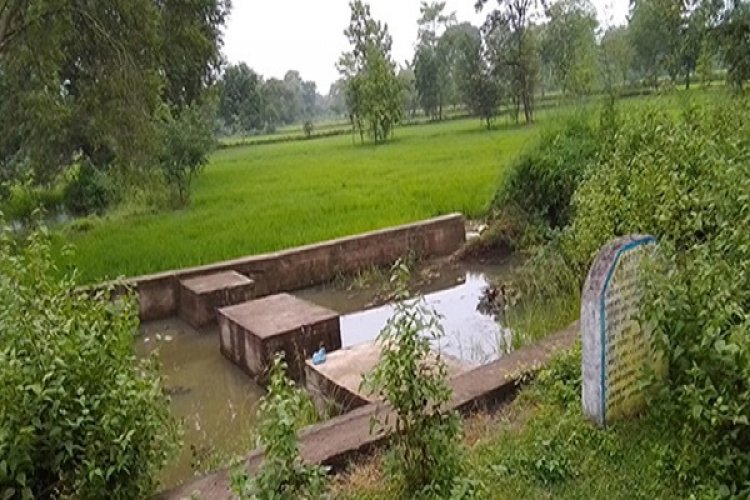 मनरेगा से चेक डेम निर्माण कर संचित पानी से किसान ले रहे है फसल
