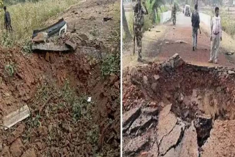 बीजापुर में नक्सलियों ने जवानों से भरी गाड़ी को उड़ाया, 9 जवानों की मौत, मुठभेड़ जारी
