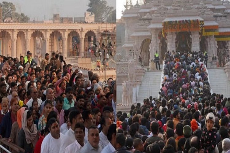 96 घंटे में 65 लाख श्रद्धालु अयोध्या पहुंचे
