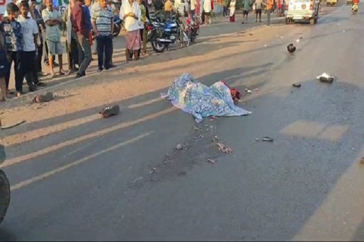 तेज रफ्तार डम्फर ने एक्टिवा सवार को कुचला, मौत