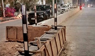 40 करोड़ के फोरलेन में एल शेप में बना दिया डिवाइडर, एमपी में PWD इंजीनियरों का कारनामा