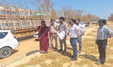 कलेक्टर और पुलिस अधीक्षक महाराष्ट्र सीमा क्षेत्र पहुंचे