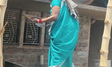ईंट,सीमेंट गारों से अनीता के जीवन को मिल रही मजबूती