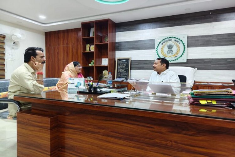 नगर पालिका अध्यक्ष एवं उपाध्यक्ष ने डीएफओ से की सौजन्य भेंट