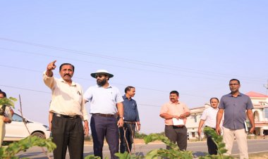 कलेक्टर ने बगिया में मिनी स्टेडियम और साइंस पार्क बनाने के लिए चिन्हांकित स्थल का किया निरीक्षण