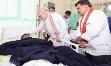 केंद्रीय गृहमंत्री श्री अमित शाह ने एम्स में घायल जवानों से की मुलाकात