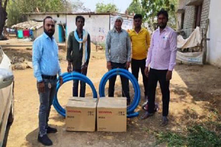 सुशासन तिहार में चंदाराम जांगड़े और टकेश्वर केंवट को मिला सिंचाई पंप