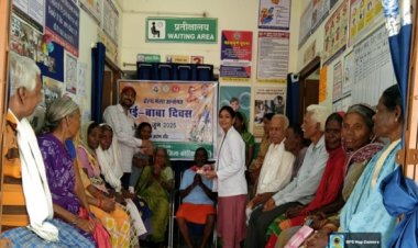 दाई-बाबा दिवस पर बुजुर्गों के स्वास्थ्य की हुई विशेष जांच