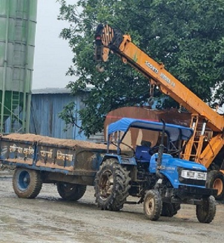 खनिज के अवैध परिवहन पर नियंत्रण हेतु जिला प्रशासन द्वारा की जा रही नियमित कार्यवाही