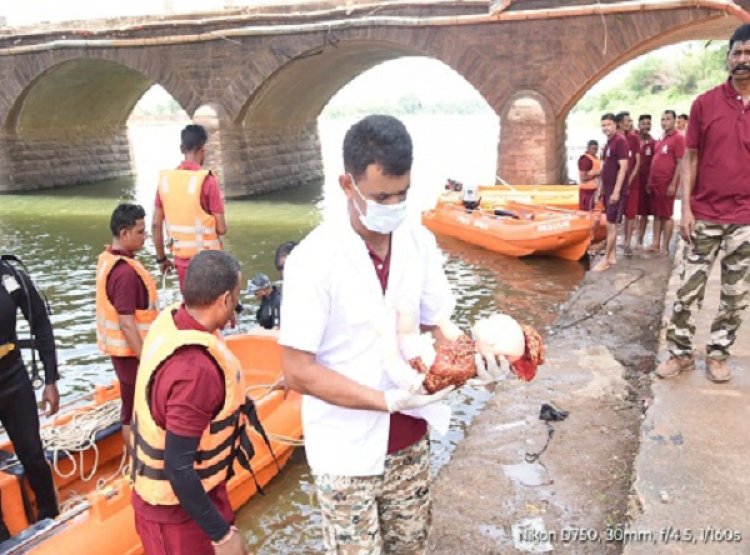 शिवनाथ नदी में बाढ़ बचाव के लिए मॉकड्रिल का आयोजन