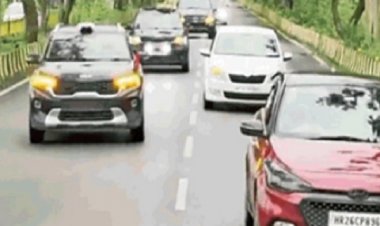 फर्जी नेम प्लेट और बत्ती लगाकर मचा रहे हुड़दंग