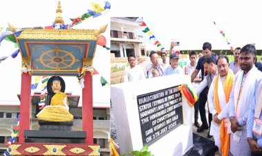 सीएम साय ने मैनपाट में भगवान बुद्ध की प्रतिमा का किया अनावरण