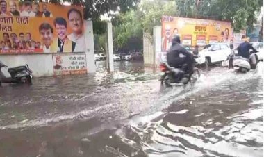 राजधानी में तेज बारिश से जलभराव