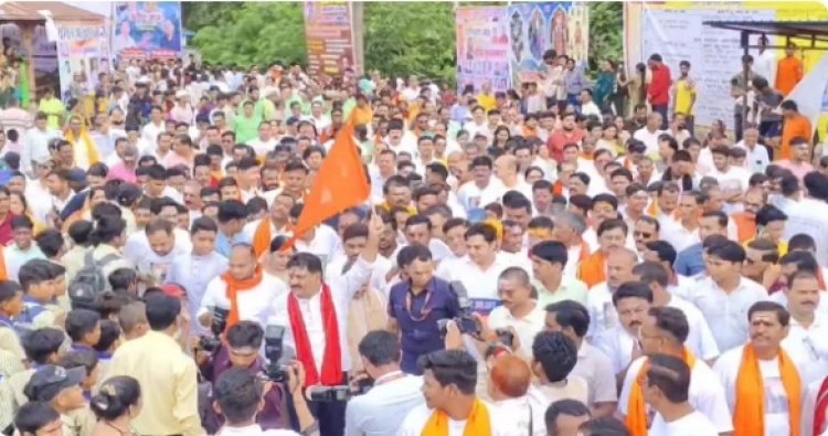 पंचमुखी बुढ़ा महादेव से भोरमदेव के लिए निकली पदयात्रा